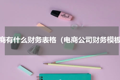 电商有什么财务表格（电商公司财务模板）