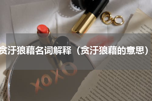 贪汙狼藉名词解释（贪汙狼藉的意思）