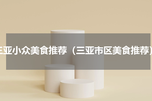 三亚小众美食推荐（三亚市区美食推荐）