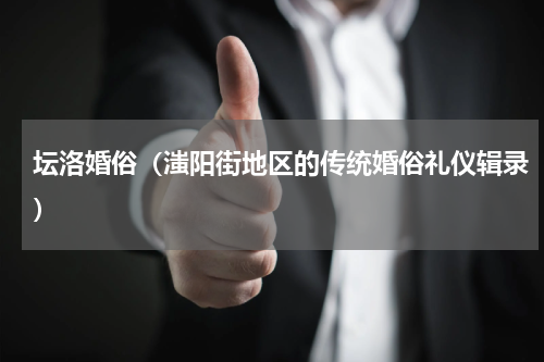 坛洛婚俗（滍阳街地区的传统婚俗礼仪辑录）