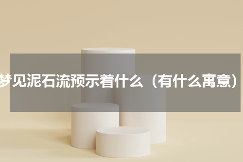 梦见泥石流预示着什么（有什么寓意）