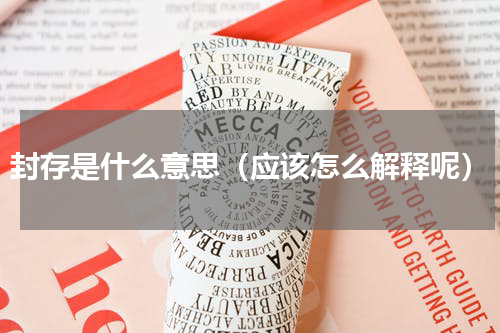封存是什么意思（应该怎么解释呢）