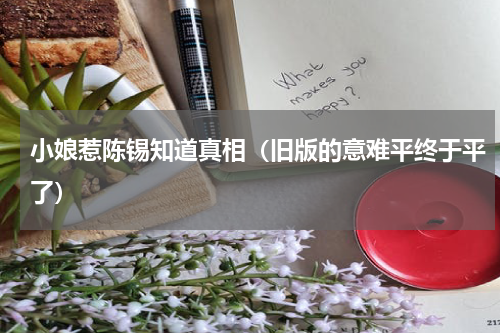 小娘惹陈锡知道真相（旧版的意难平终于平了）