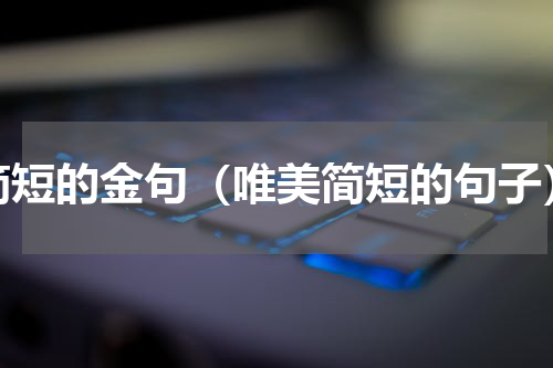 简短的金句（唯美简短的句子）