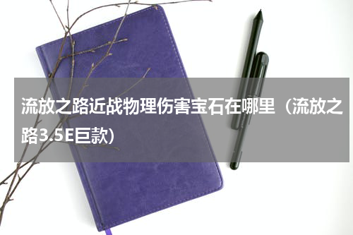 流放之路近战物理伤害宝石在哪里（流放之路3.5E巨款）