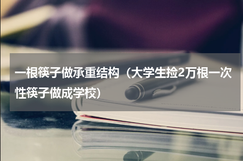 一根筷子做承重结构（大学生捡2万根一次性筷子做成学校）