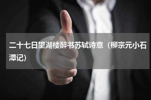 二十七日望湖楼醉书苏轼诗意（柳宗元小石潭记）