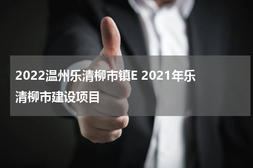 2022温州乐清柳市镇E 2021年乐清柳市建设项目