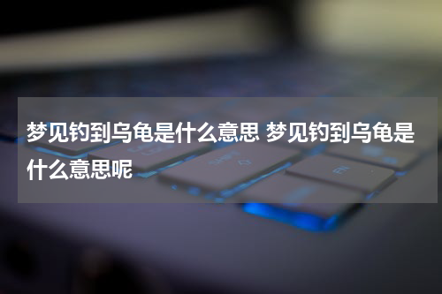 梦见钓到乌龟是什么意思 梦见钓到乌龟是什么意思呢