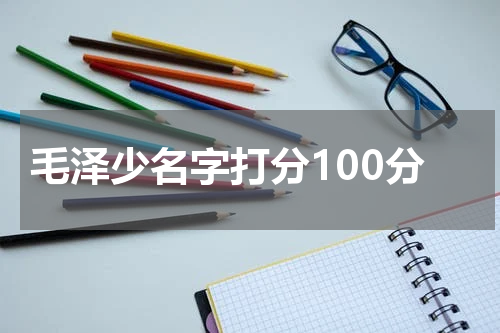 毛泽少名字打分100分