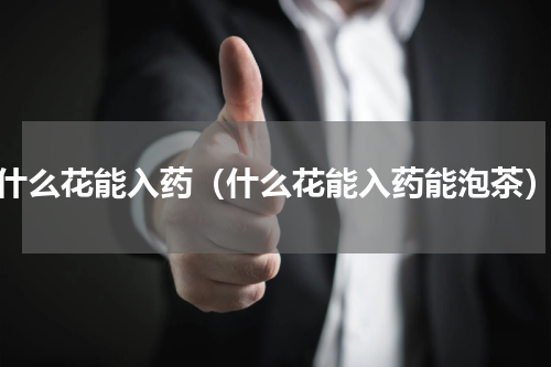 什么花能入药（什么花能入药能泡茶）