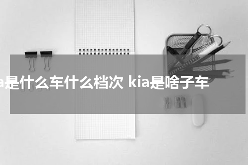 kia是什么车什么档次 kia是啥子车