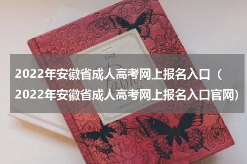 2022年安徽省成人高考网上报名入口（2022年安徽省成人高考网上报名入口官网）
