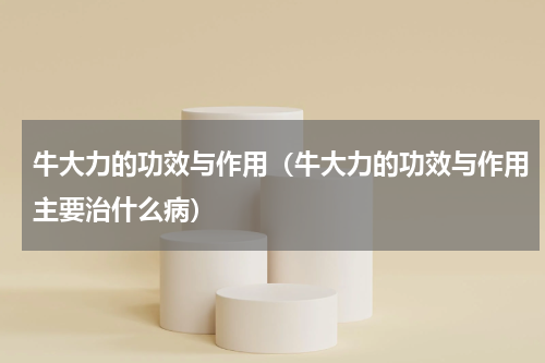 牛大力的功效与作用（牛大力的功效与作用主要治什么病）
