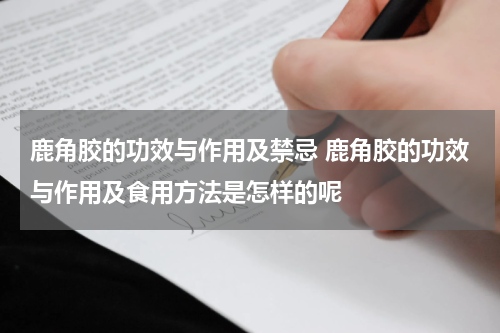 鹿角胶的功效与作用及禁忌 鹿角胶的功效与作用及食用方法是怎样的呢