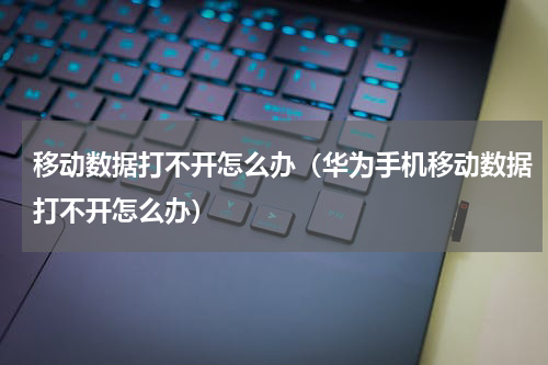 移动数据打不开怎么办（华为手机移动数据打不开怎么办）