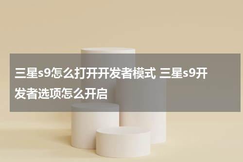 三星s9怎么打开开发者模式 三星s9开发者选项怎么开启
