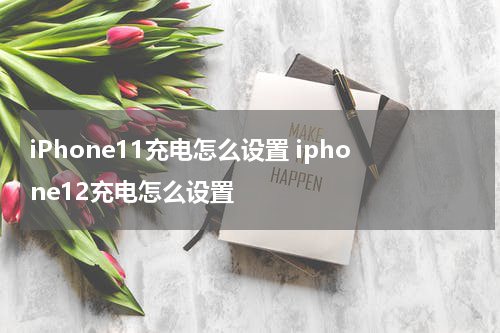 iPhone11充电怎么设置 iphone12充电怎么设置