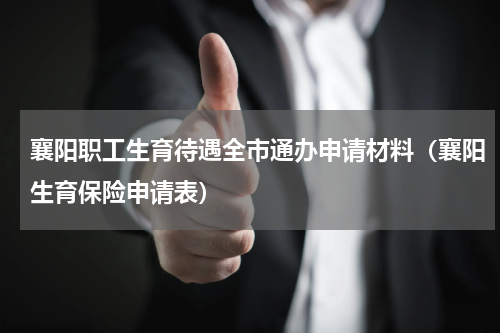 襄阳职工生育待遇全市通办申请材料（襄阳生育保险申请表）