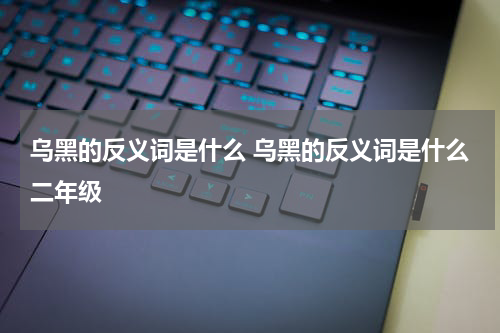 乌黑的反义词是什么 乌黑的反义词是什么二年级