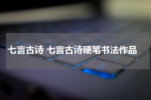七言古诗 七言古诗硬笔书法作品
