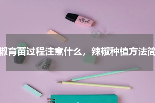 辣椒育苗过程注意什么，辣椒种植方法简介