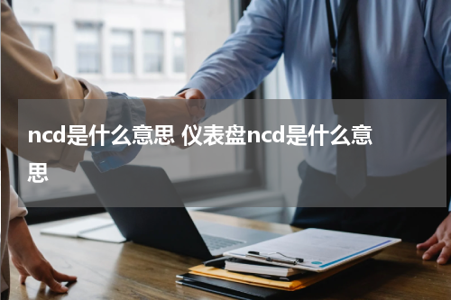 ncd是什么意思 仪表盘ncd是什么意思