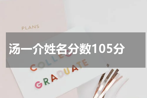 汤一介姓名分数105分