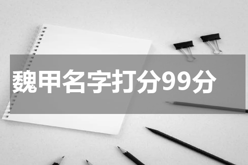 魏甲名字打分99分