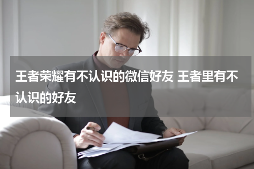 王者荣耀有不认识的微信好友 王者里有不认识的好友