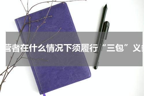 经营者在什么情况下须履行“三包”义务