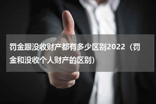 罚金跟没收财产都有多少区别2022（罚金和没收个人财产的区别）
