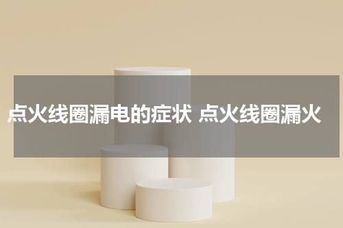 点火线圈漏电的症状 点火线圈漏火