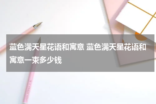 蓝色满天星花语和寓意 蓝色满天星花语和寓意一束多少钱