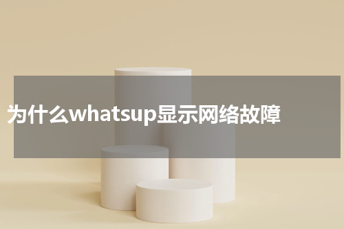 为什么whatsup显示网络故障