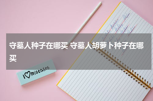 守墓人种子在哪买 守墓人胡萝卜种子在哪买