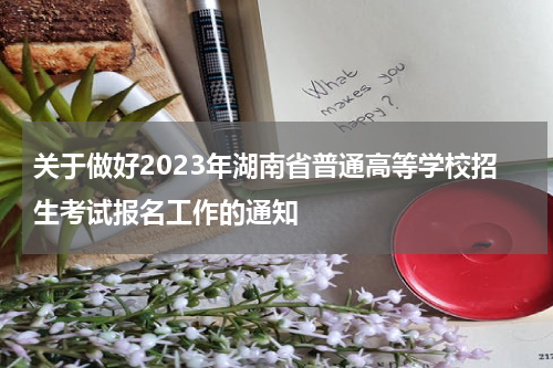 关于做好2023年湖南省普通高等学校招生考试报名工作的通知
