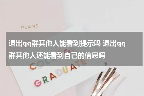 退出qq群其他人能看到提示吗 退出qq群其他人还能看到自己的信息吗