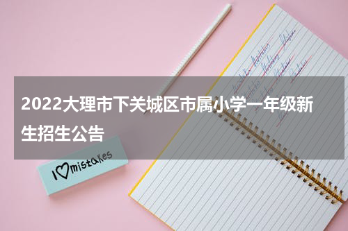2022大理市下关城区市属小学一年级新生招生公告