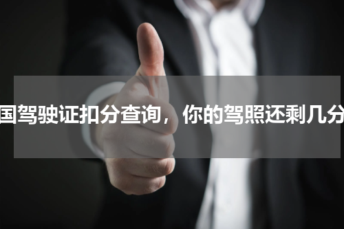 全国驾驶证扣分查询，你的驾照还剩几分？