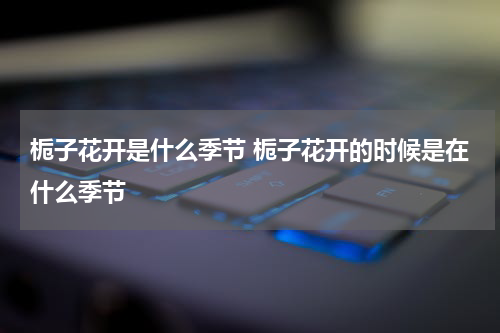 栀子花开是什么季节 栀子花开的时候是在什么季节
