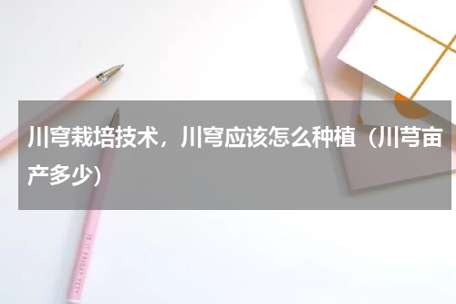 川穹栽培技术，川穹应该怎么种植（川芎亩产多少）