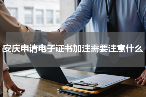 安庆申请电子证书加注需要注意什么
