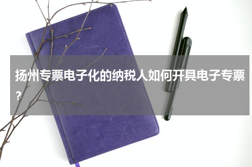 扬州专票电子化的纳税人如何开具电子专票？