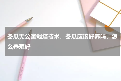 冬瓜无公害栽培技术，冬瓜应该好养吗，怎么养殖好